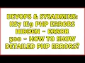 DevOps SysAdmins IIS7 IE9 PHP Errors Hidden - Error 500