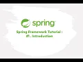 Spring Framework Tutorial Introduction