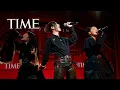 Huntr/x from 'KPop Demon Hunters' perform \