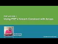 Using PHP s foreach Construct with Arrays