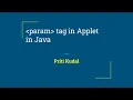 33 Use of param tag in Applet