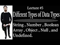 JavaScript Data Types Tutorial in Hindi Urdu Lecture