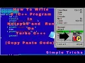 How To Write Program In Notepad Run on Turbo C 2024 Copy Paste Code Simple Tricks