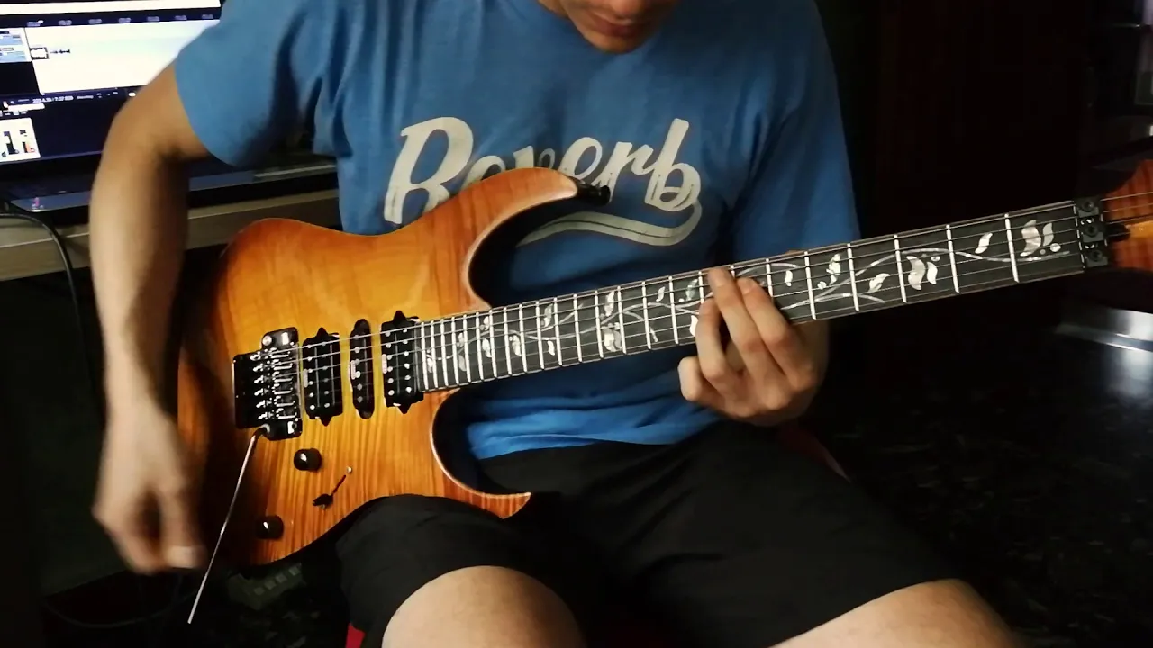 Ibanez JCUSTOM GUITAR DEMO (Rg8570z-bbe) - metal solo & first audio test with MAMA PICKUPS