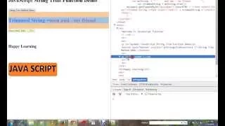 HOW TO TRIM A STRING IN JAVASCRIPT DEMO