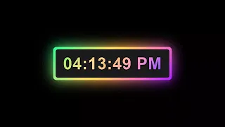 Digital Clock with Colorful Glowing Effect using HTML CSS JavaScript