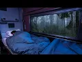 Lagu 🔴 Sleep Immediately Within 5 Minutes With Heavy Rain On Window On The Train| Rain Sound For Sleep