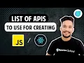 List of APIs to use for creating App Newton School Coding Monks