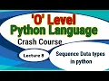 Sequence data types create a python list Lecture 8 21Days