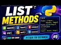 List Methods in Python Python Tutorial Python for Beginners Hinglish