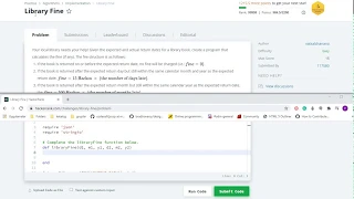 HOW TO SOLVE LIBRARY FINE PROBLEM - HACKERRANK