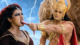 हनुमान ने पकड़ी राक्षसी की जीभ | राक्षसी का अंत करने उतरे महाबली | #hanuman