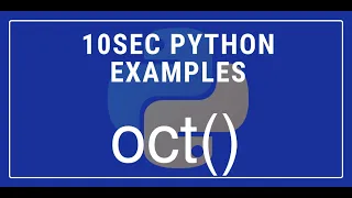 10sec Python Examples oct Built in Function by Code Recipe