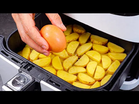 Put Eggs on Potatoes in the Air Fryer… and THIS Happened!