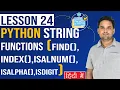 Python String Fuction find index isalnum isalpha isdigit Python Tutorial Lesson 24