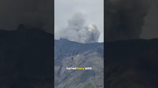 We didn’t know it was active 😮🌋 #travel #sailing