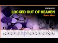 Download Lagu [Lv.08] Bruno Mars - Locked Out Of Heaven (★★★☆☆) Pop Drum Cover with Sheet Music