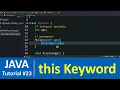Java Tutorial - this Keyword in Java Programming Constructor