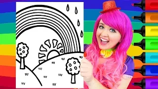 Download Coloring A Rainbow GLITTER Coloring Page Prismacolor Paint Markers | KiMMi THE CLOWN MP3