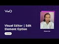 Visual Editor Edit Element Option