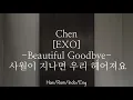 Chen [EXO] - Beautiful Goodbye | Han/Rom/Indo/Eng Lyrics
