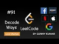 Decode Ways Dynamic Programming Strings 91 LeetCode Day 18