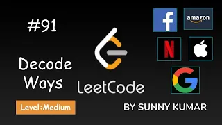 Decode Ways Dynamic Programming Strings 91 LeetCode Day 18