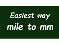 Convert Mile to Milimeter mile to mm - Formula Example Convertion Factor