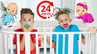 vlad and niki 24 hours baby challenge and other fun challenges for kids