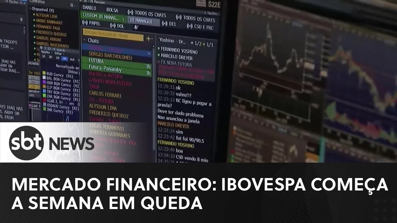 Mercado financeiro: Ibovespa começa a semana com queda de 0,37% | #SBTNewsnaTV (04/04/23)