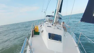 Sailing Footage SLOW TV – ASMR – Cadence Sailing in Gulf of Mexico