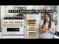 Choosing Cabinet Handles to Match ZLINE Champagne Bronze Stove Can we find a perfect match