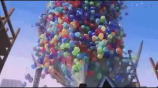 the flying house GIF up