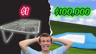 ترامبولين بدولار واحد مقابل ترامبولين ب      ألف دولار  دندنها