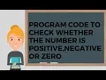 QBasic Program code to check whether input number is Positive Negative or Zero TECHNO-MANIA