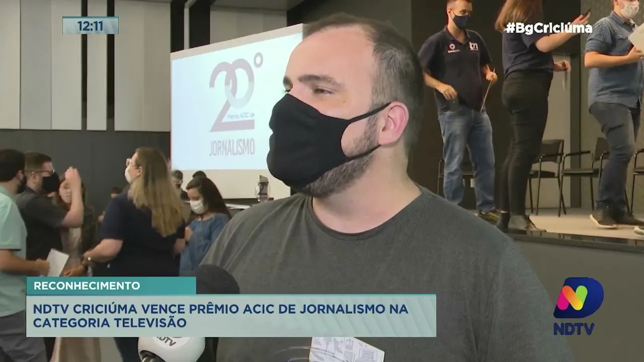 NDTV Criciúma vence Prêmio Acic de Jornalismo na categoria Televisão