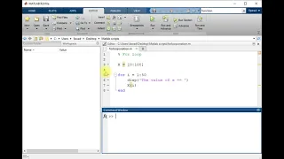 Control Structure For Loop Matlab online tutorials - MATLAB full course