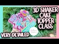 3D Shaker Cake Topper Tutorial Class Silhouette Studio Very Detailed