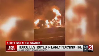 Family dogs killed in morning house fire in Steuben County Angola Fire Department says