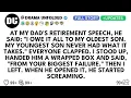 My Dad Humiliated Me At His Retirement Speech So I Had A Little Surprise For Him