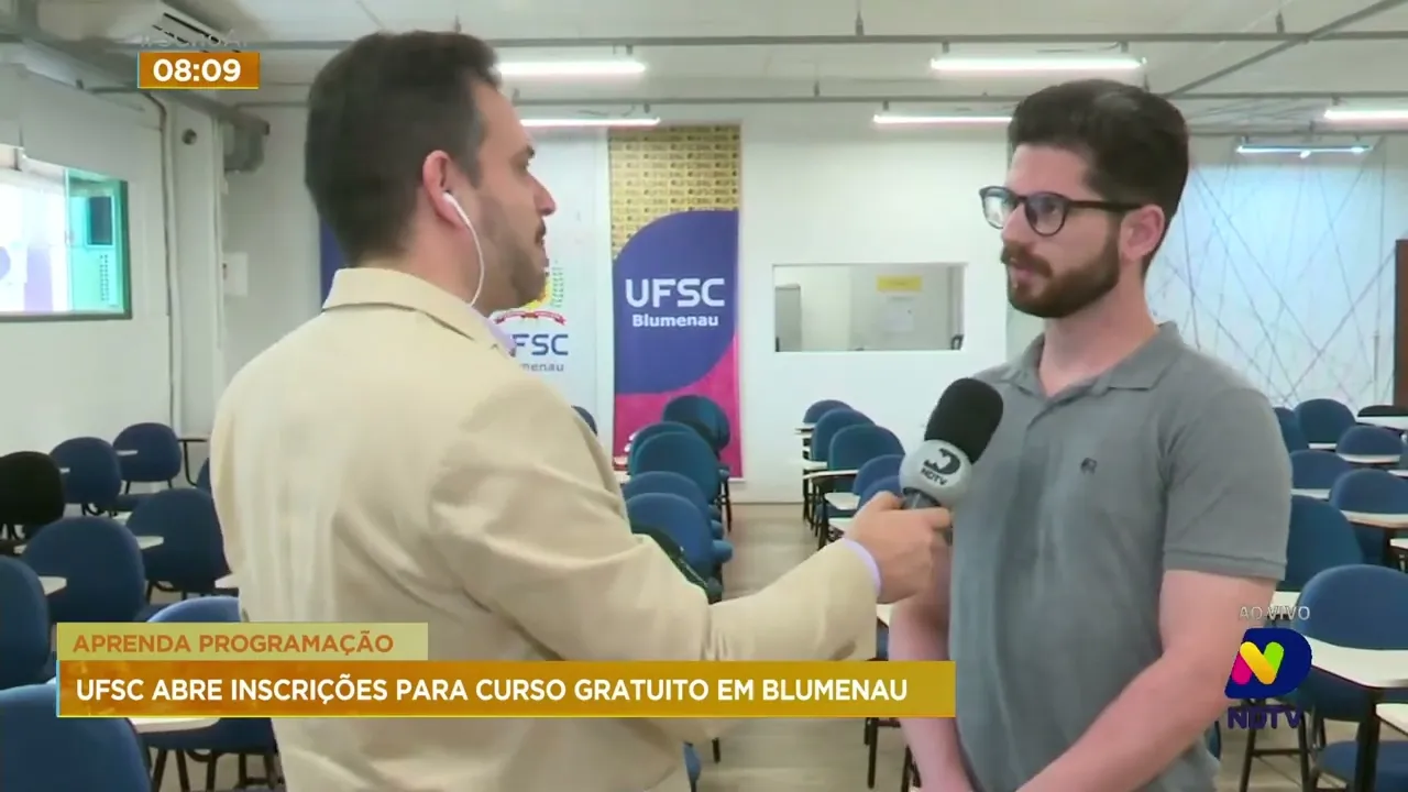 Campus da UFSC, em Blumenau, abre inscrições para curso gratuito