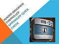 This shows you how to run a quick check on your sprinklers when you have a Hunter pro-c controller