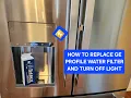 GE Profile Refrigerator Water Filter Replacement and How to Turn off Light