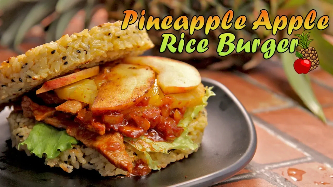 How To Make Fusion Pineapple Apple Rice Burger   Share Food Singapore