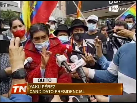 Simpatizantes de Yaku Pérez en vigilia por trámite de objeción a resultados electorales