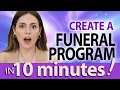 Create a Funeral Program in 10 Minutes - The Funeral Program Site