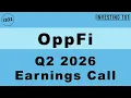 OppFi Q2 2026 Earnings Call Fintech Loan Originations Growth Drives EPS