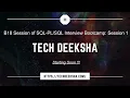 B18 Session of SQL - Interview Bootcamp Session 1