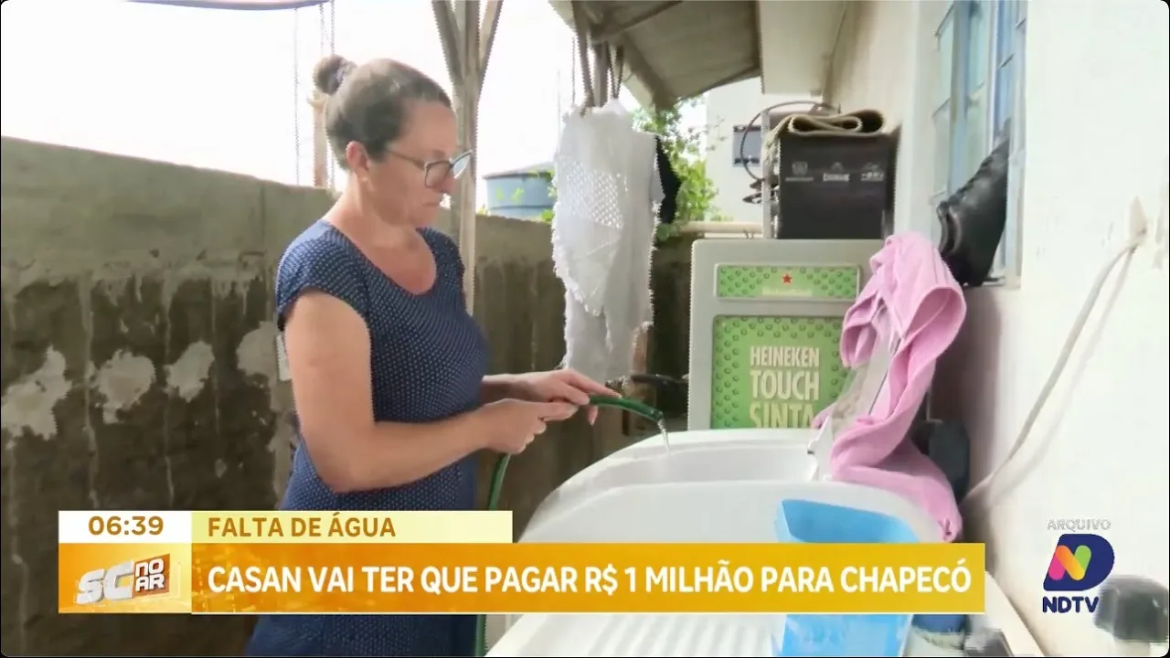 Casan é multada em R$ 1 milhão por falta de água em Chapecó