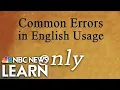 Common Errors in English Only